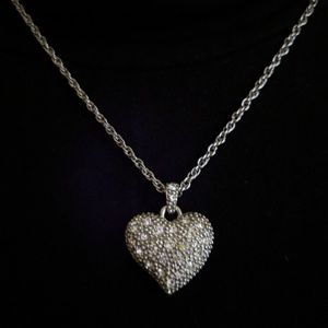 Chicos Reversible Heart Pendant NWOT